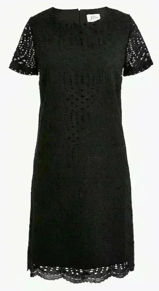 J. Crew Women's Lace Dress with Scalloped Hem - Picture 3 of 4